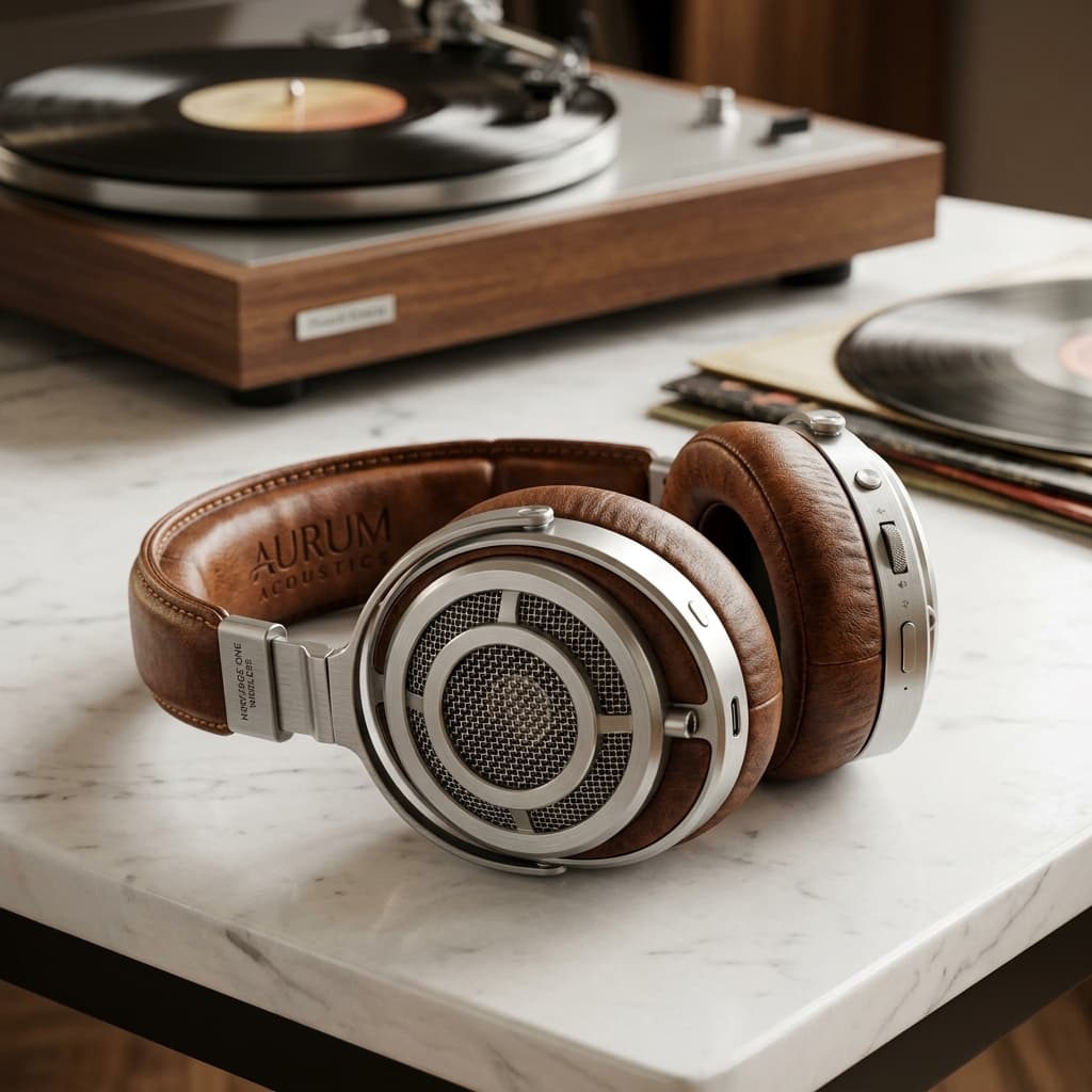 Aurum Retro Leather HiFi Headphones
